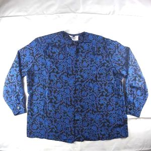 Pendleton | country sophisticates button shirt blue floral vintage women's XL